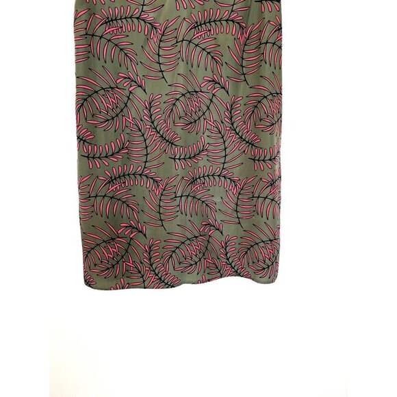 Nordstrom Halogen Palm Print Midi Dress L - Picture 4 of 16